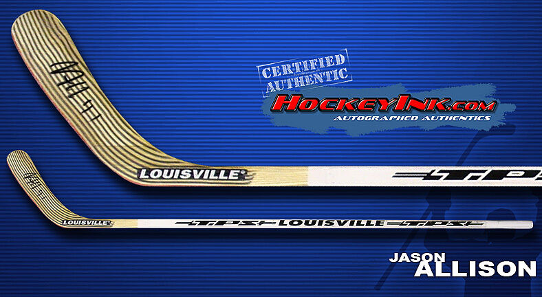JASON ALLISON Signed TPS Louisville Player Model Stick