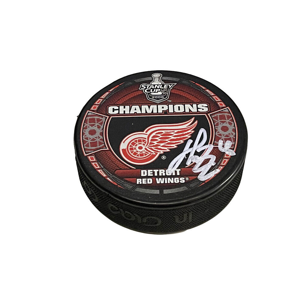 HENRIK ZETTERBERG Signed Detroit Red Wings 2008 Stanley Cup Champions Puck