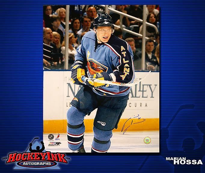 MARIAN HOSSA SIGNED Atlanta Thrashers 16X20 Photo -77178