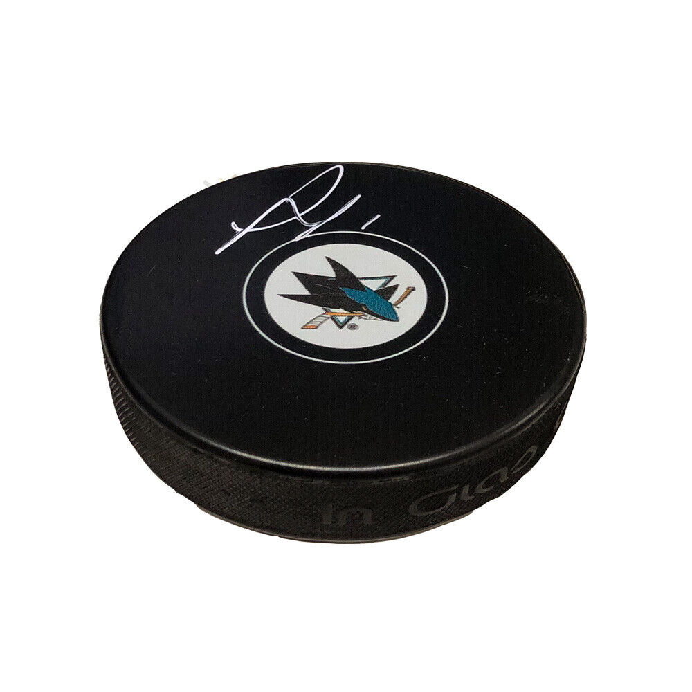 THOMAS GREISS Signed San Jose Sharks Puck