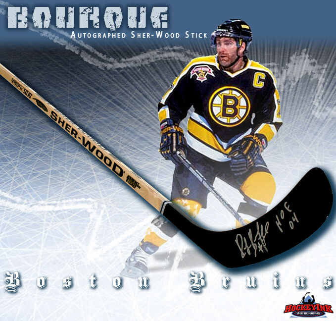 RAY BOURQUE Signed Sher-Wood Stick - HOF 04 - Boston Bruins