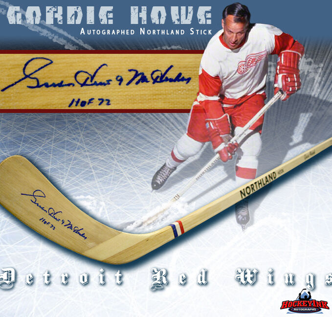 GORDIE HOWE Signed Northland Model Stick - Detroit Red Wings
