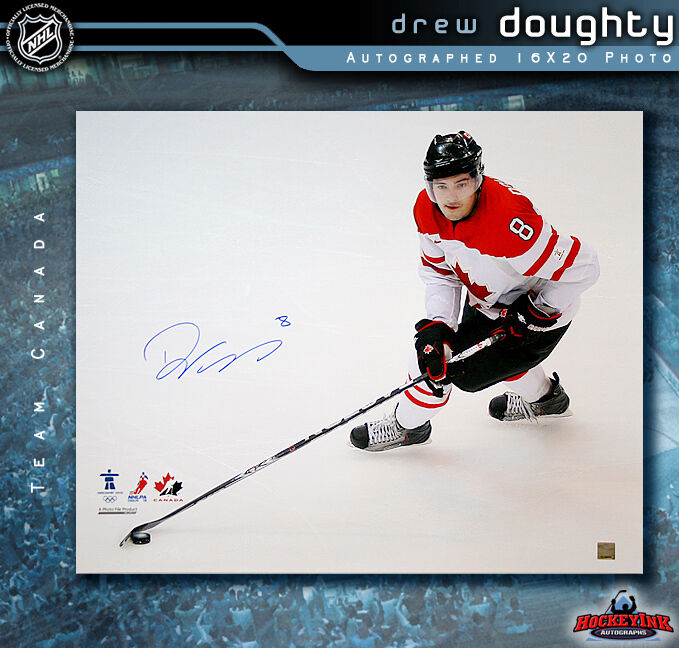 DREW DOUGHTY SIGNED Team Canada 16X20 Photo - Los Angeles Kings