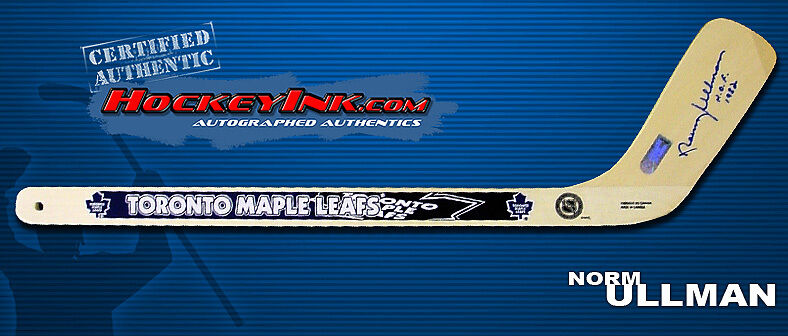 NORM ULLMAN Signed TORONTO MAPLE LEAFS Mini-Stick