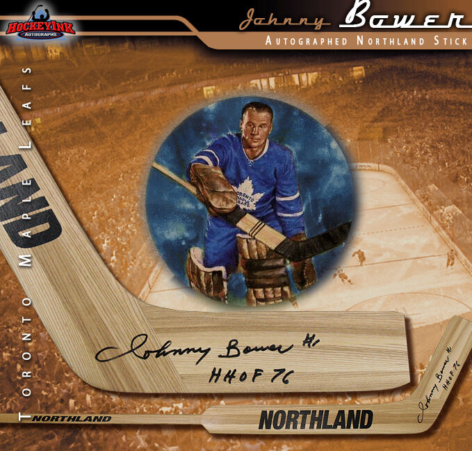 JOHNNY BOWER Signed Northland Goalie Stick - Toronto Maple Leafs