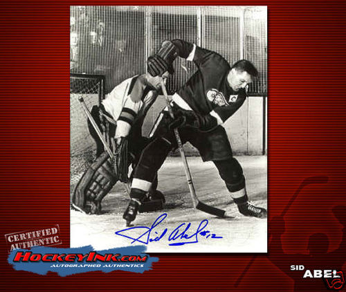 SID ABEL Signed Detroit Red Wings 11 X 14 Photo