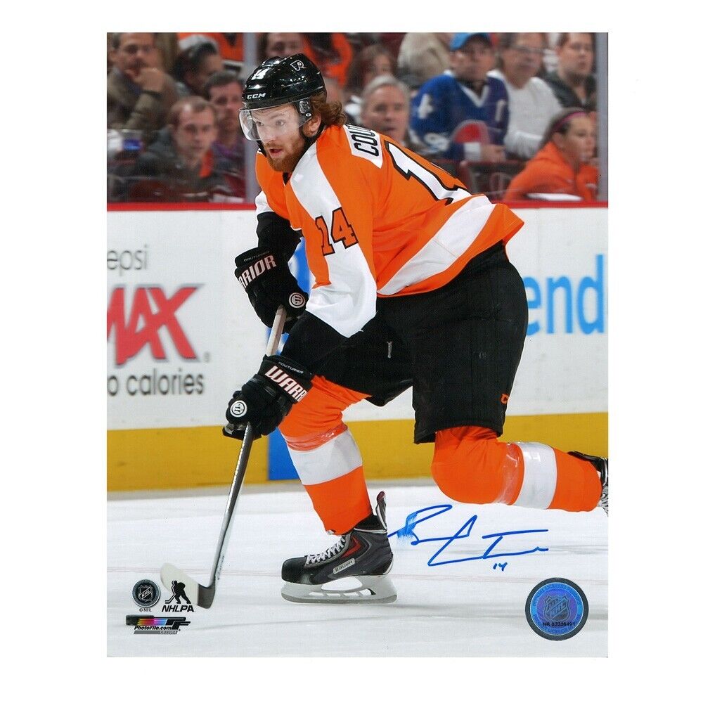 SEAN COUTURIER Signed Philadelphia Flyers 8 x 10 Photo (Smudged) - 70530 C
