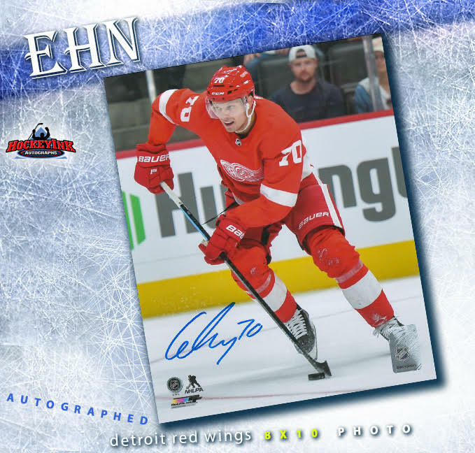 CHRISTOFFER EHN Signed Detroit Red Wings 8x10 Photo - 70466