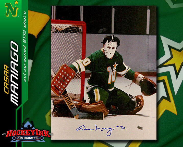 Cesare Maniago SIGNED Northstars 8X10 Photo -70209