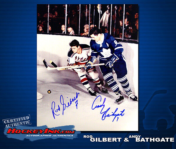 Rod Gilbert & Andy Bathgate SIGNED 8X10 Photo -70037