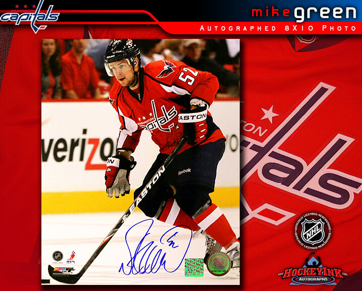 Mike Green SIGNED Washington Capitals 8X10 Photo -70432 Detroit Red Wings