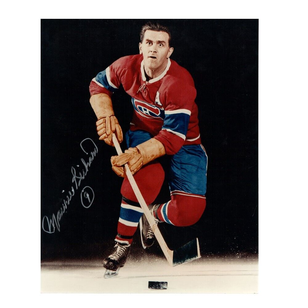 MAURICE RICHARD Signed Montreal Canadiens 16 x 20 Photo - 79108