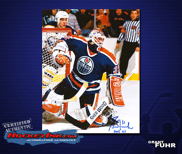 Grant Fuhr SIGNED Oilers 11X14 Photo