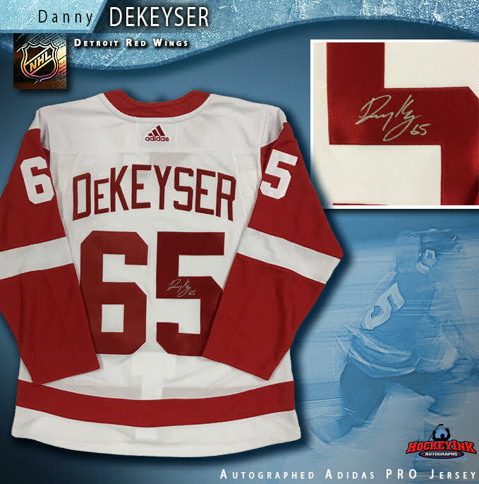 DANNY DEKEYSER Signed Detroit Red Wings White Adidas Pro Jersey