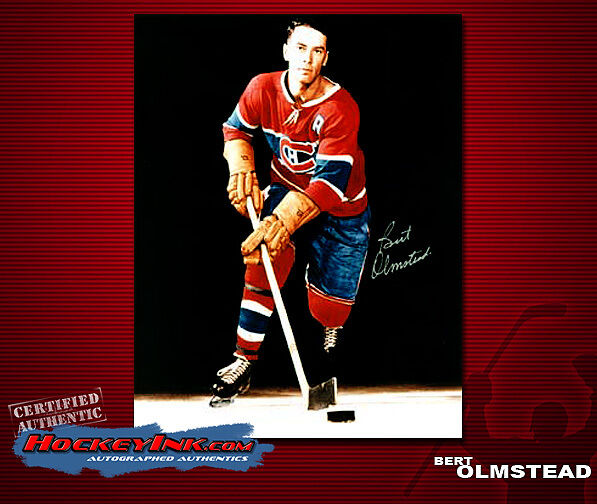 Bert Olmstead SIGNED Canadiens 8X10 Photo -70067