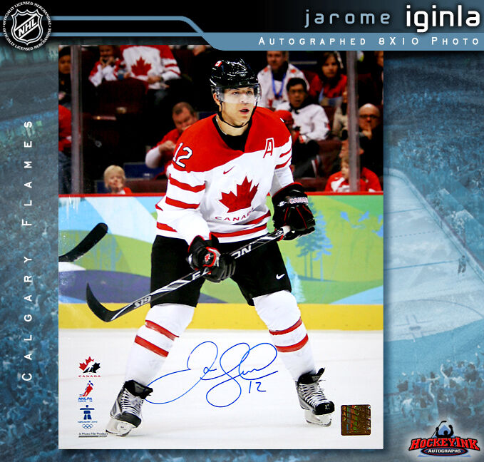 JAROME IGINLA SIGNED Canada 2010 Olympic 8X10 Photo - 70271
