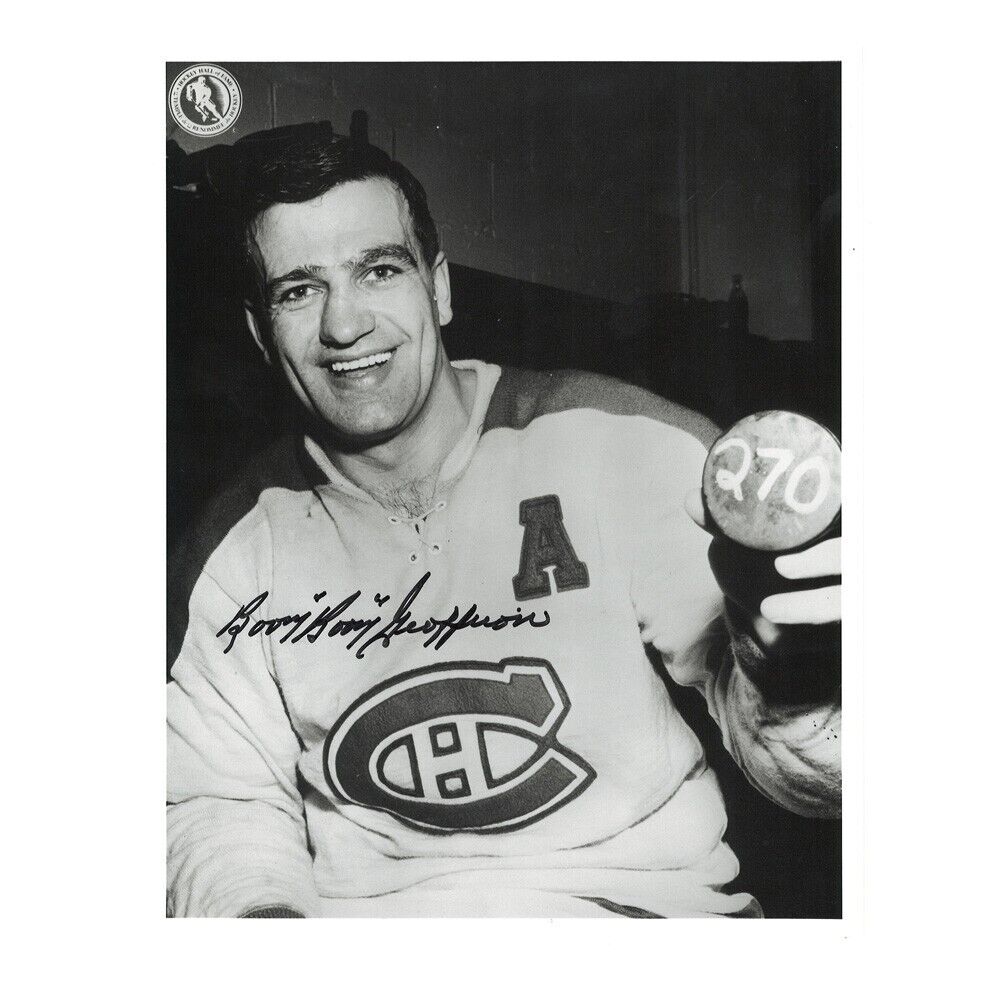 BERNIE "BOOM BOOM" GEOFFRION Signed Montreal Canadiens 8 x 10 Photo - 70549