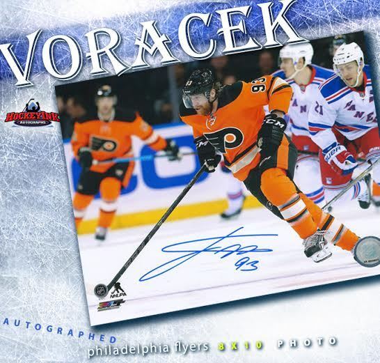 JAKUB VORACEK Autographed Philadelphia Flyers 8 x 10 Photo - 70291
