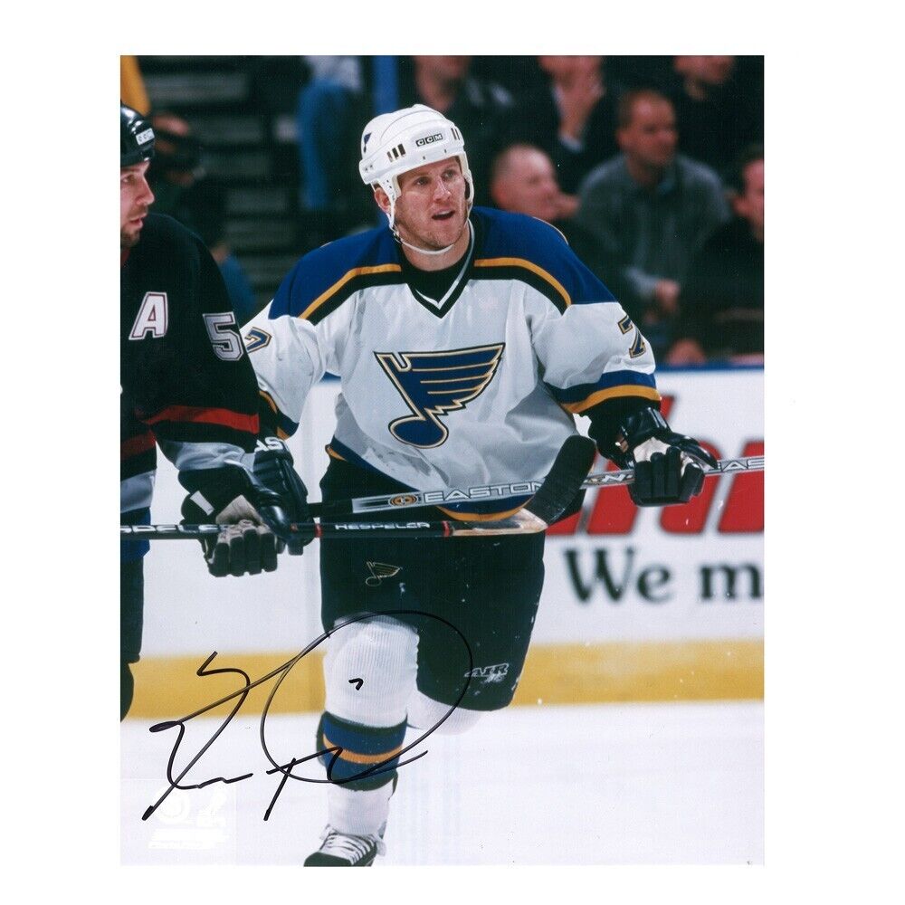 KEITH TKACHUK Signed St. Louis Blues 8X10 Photo -70630