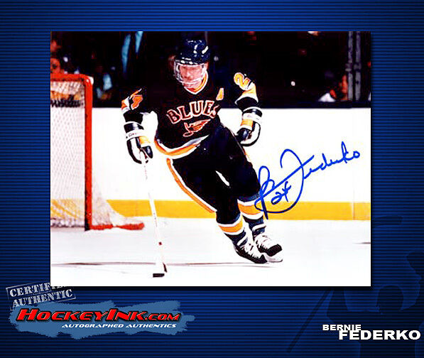 Bernie Federko SIGNED Blues 8X10 Photo -70081