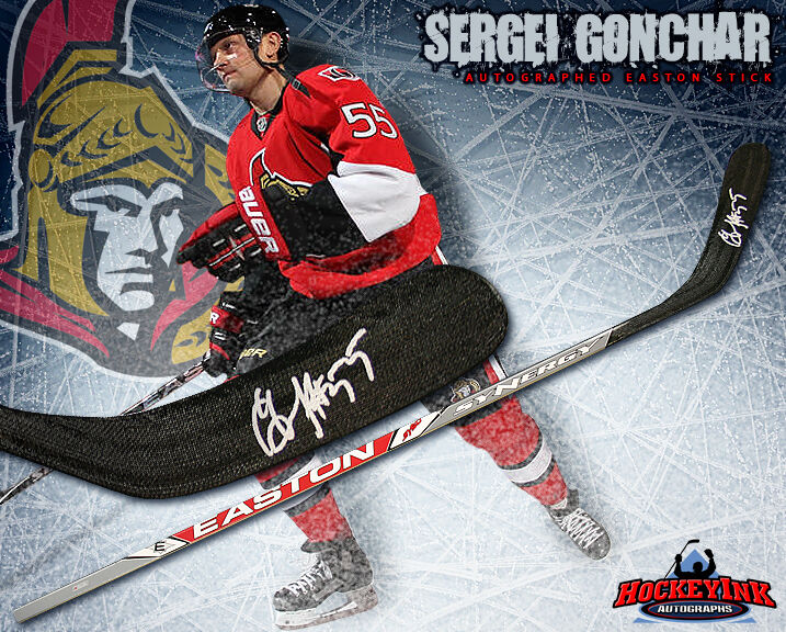 SERGEI GONCHAR Signed Easton Synergy Wood Stick - Ottawa Senators