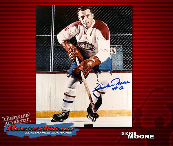 Dickie Moore SIGNED Canadiens 8X10 Photo -70101