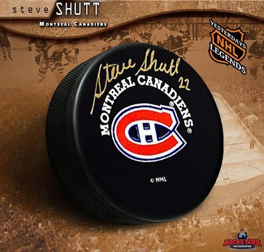 STEVE SHUTT Signed Montreal Canadiens Puck