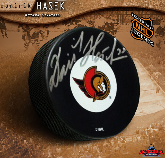 DOMINIK HASEK Signed Ottawa Senators Puck
