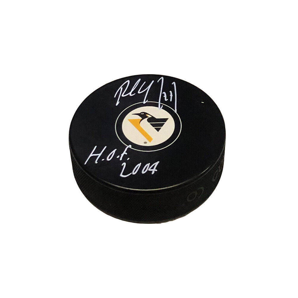 PAUL COFFEY Signed Pittsburgh Penguins Puck - HOF 2004