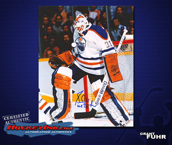 Grant Fuhr SIGNED Edmonton Oilers 11X14 Photo