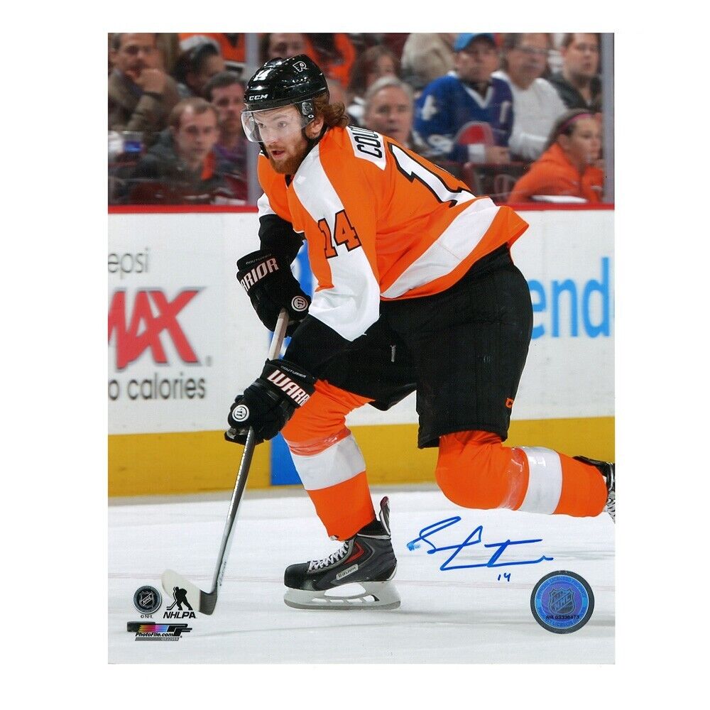 SEAN COUTURIER Signed Philadelphia Flyers 8 x 10 Photo (Smudged) - 70530 A