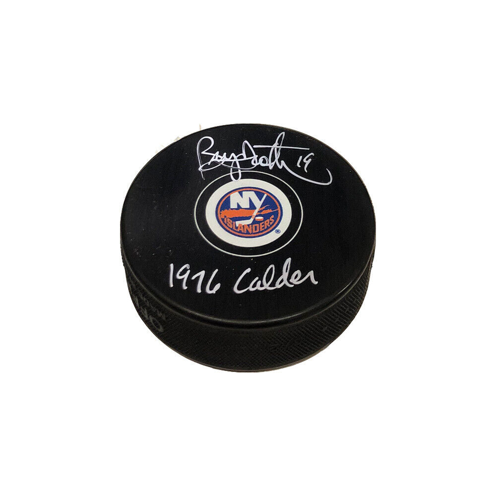 BRYAN TROTTIER Signed New York Islanders Puck - 1976 Calder