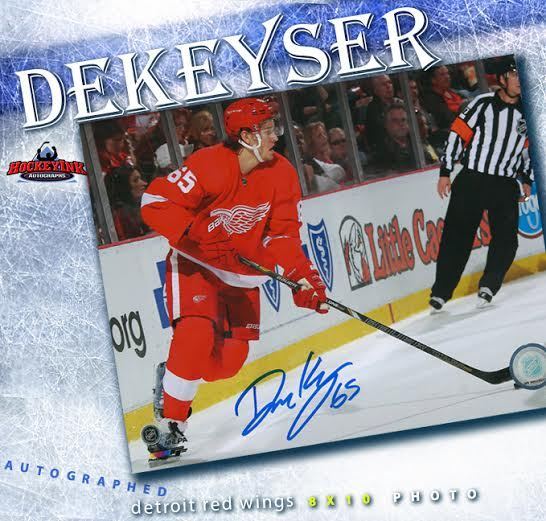 DANNY DEKEYSER Signed Detroit Red Wings 8x10 Photo - 70436