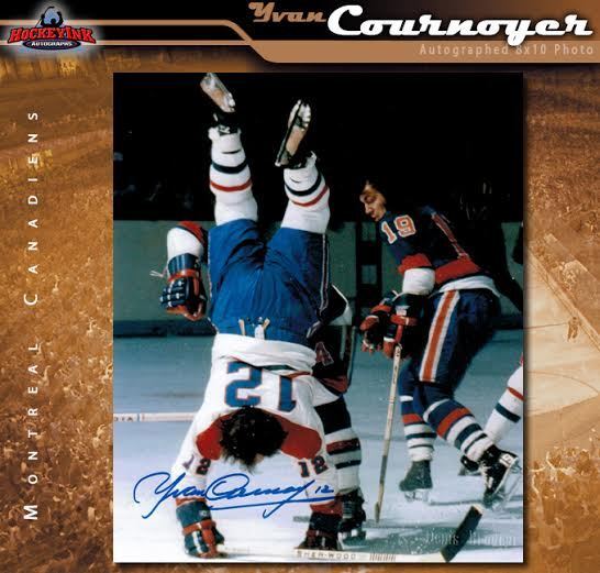 YVAN COURNOYER Signed "Flip" Montreal Canadiens 8 x 10 Photo - 70429