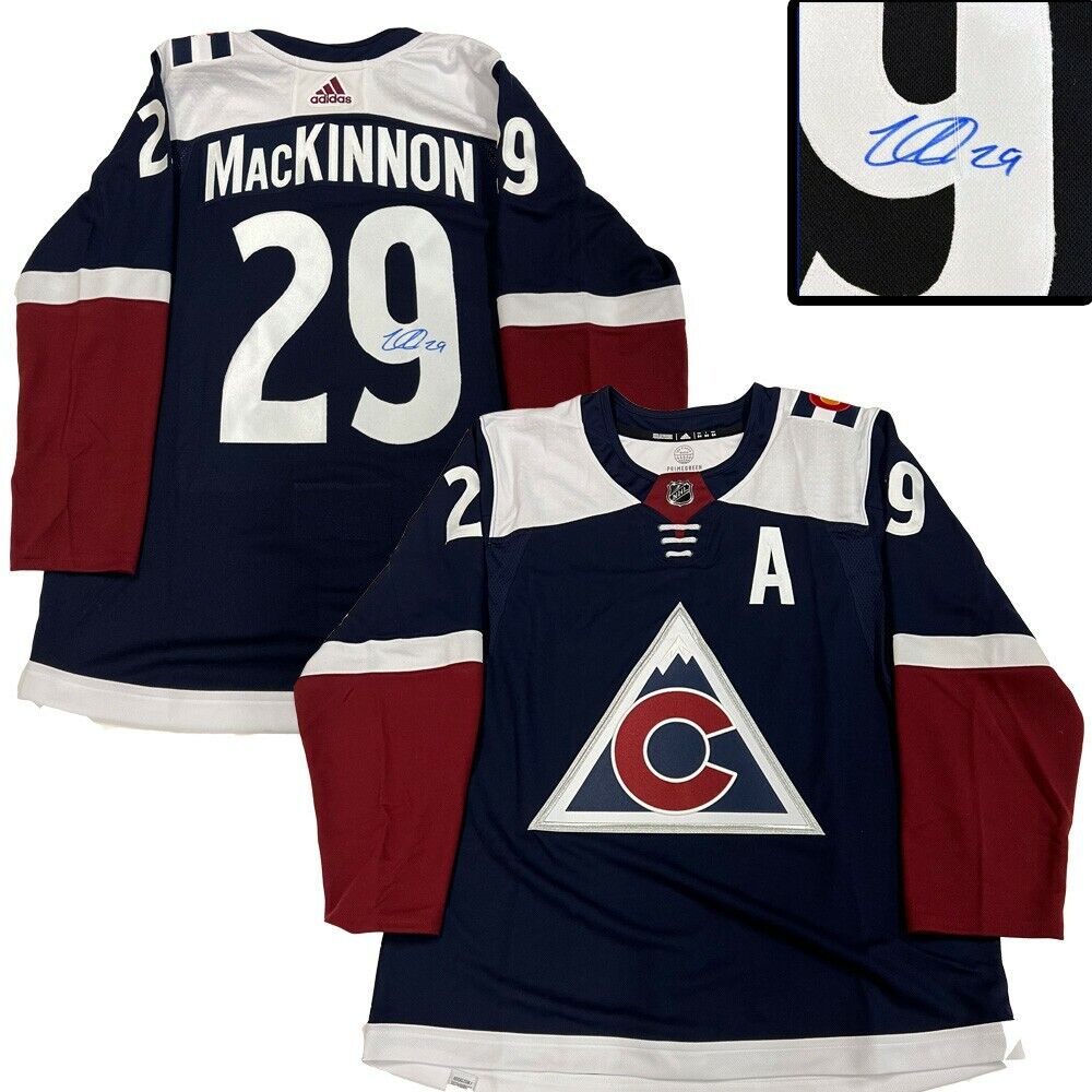 NATHAN MACKINNON Signed Colorado Avalanche Alternate Adidas PRO Jersey