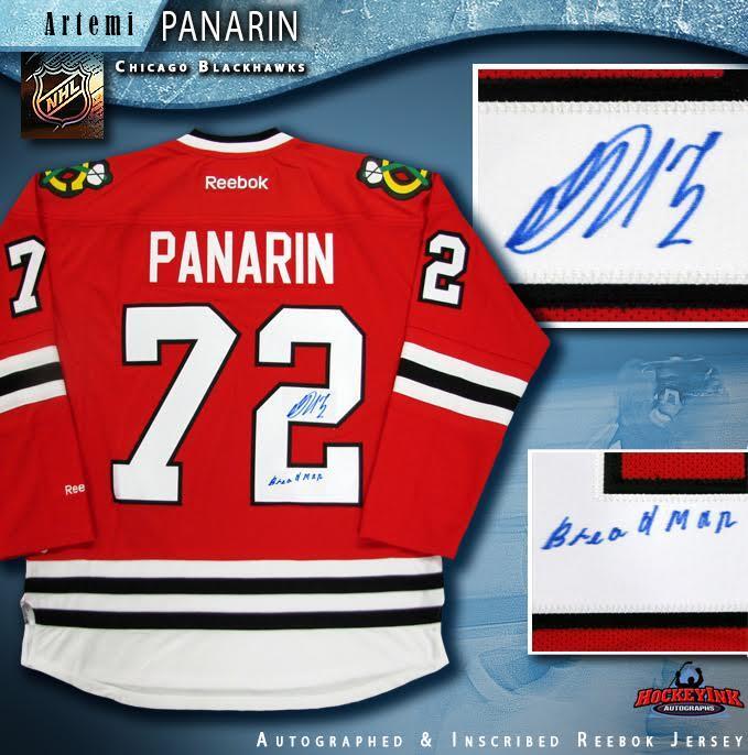 Artemi Panarin Signed Chicago Blackhawks Red Reebok Jersey "BREADMAN"