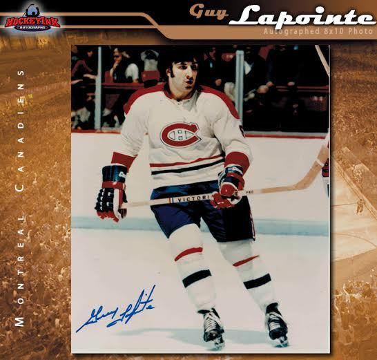 GUY LAPOINTE Signed Montreal Canadiens 8 x 10 Photo - 70170