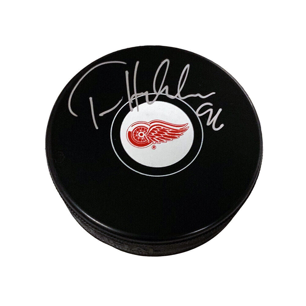 TOMAS HOLMSTROM Signed Detroit Red Wings Auto Style Puck