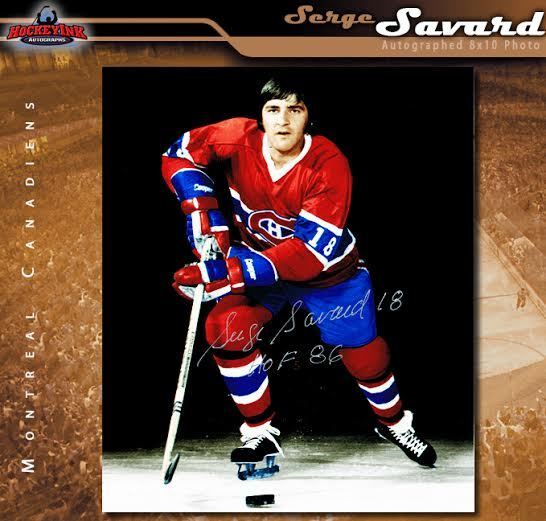 SERGE SAVARD Signed & Inscribed Montreal Canadiens 8 x 10 Photo - 70406