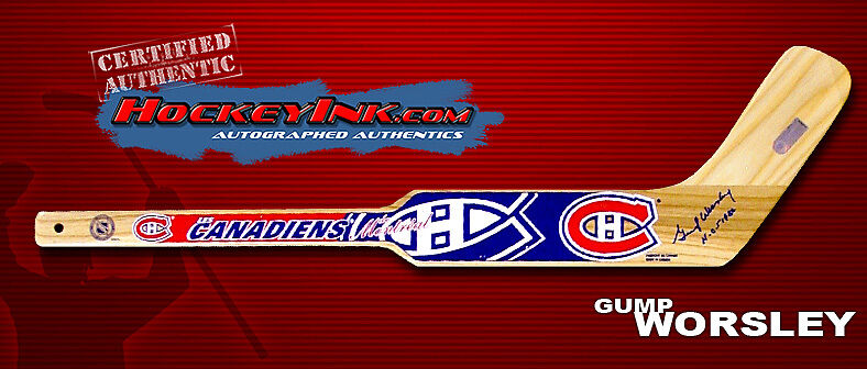 GUMP WORSLEY Signed MONTREAL CANADIENS Mini-Stick