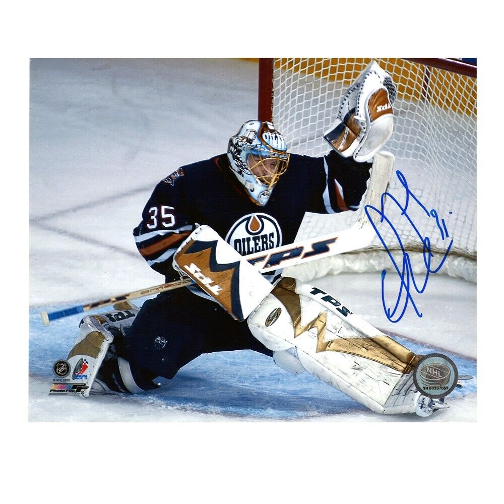 DWAYNE ROLOSON Signed Edmonton Oilers 8 x 10 Photo (Smudged) - 70561 H