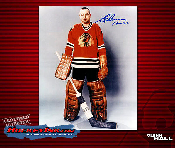 Glenn Hall SIGNED Blackhawks 8X10 Photo -70078