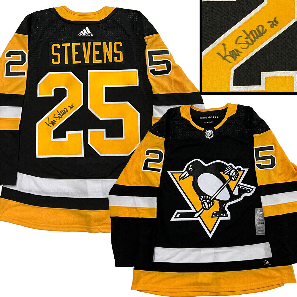Kevin Stevens Signed Pittsburgh Penguins Black Adidas PRO Jersey