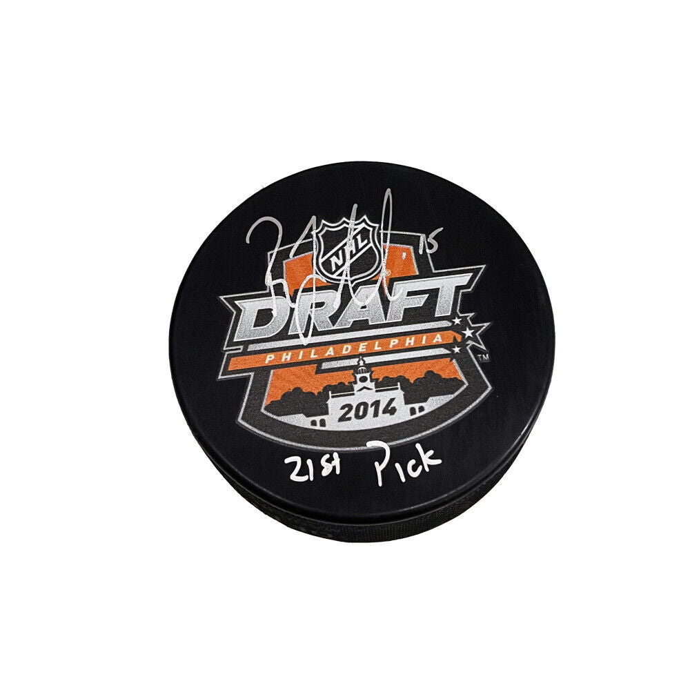 ROBBY FABBRI Signed 2014 NHL Draft Puck - 21st Pick