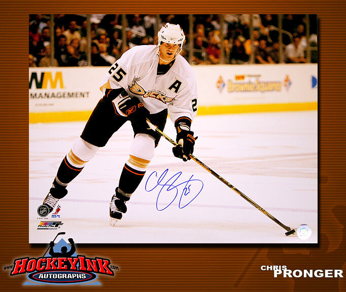 CHRIS PRONGER SIGNED Ducks 16X20 Photo