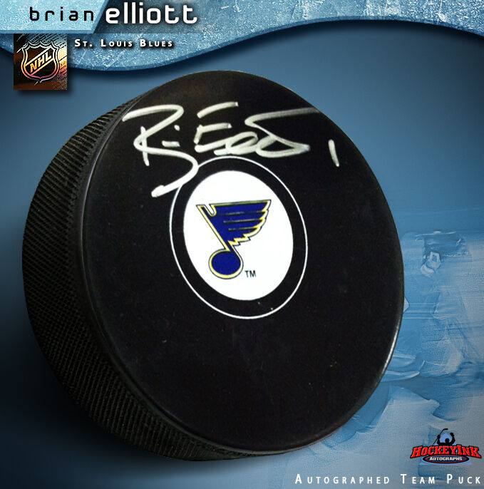 BRIAN ELLIOTT St. Louis Blues Autographed Puck