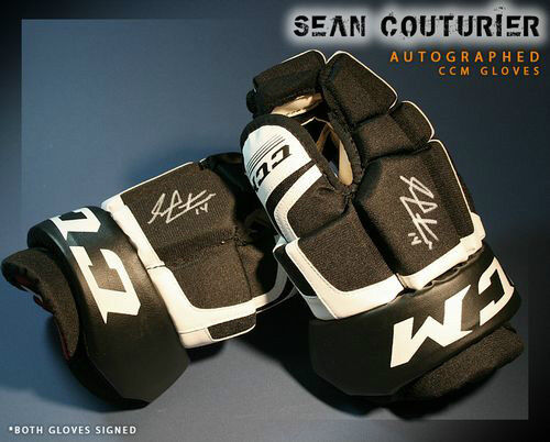 SEAN COUTURIER Signed CCM Gloves (Pair) - Philadelphia Flyers