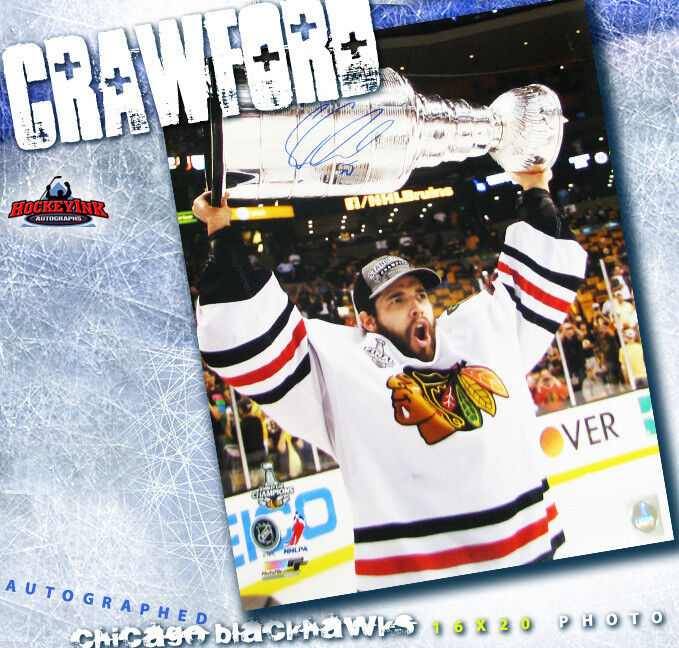 COREY CRAWFORD Chicago Blackhawks 2013 Stanley Cup Autographed 16x20 Photo