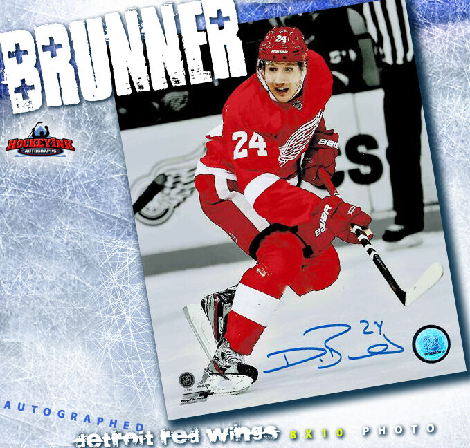 DAMIEN BRUNNER Detroit Red Wings Autographed 8x10 Photo - 70029