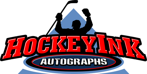 logo for hockeyink autographs company